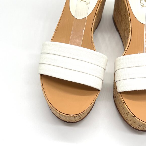 Splendid Womens Size 10M‎ Travis White Cork Platforms Sandals Shoes - Picture 4 of 14